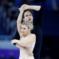 Canada\'s Kirsten Moore-Towers and Michael Marinaro free dance at the 2021 ISU Grand Prix of Figure Skating in Sochi, Russia in November. | REUTERS