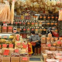 Dried seafood for sale in the Western district of Hong Kong on Jan. 10 | AFP-JIJI