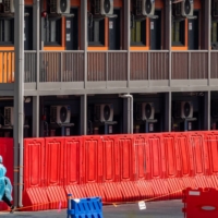 Isolation units at the Penny\'s Bay Quarantine Centre in Hong Kong in December | BLOOMBERG 