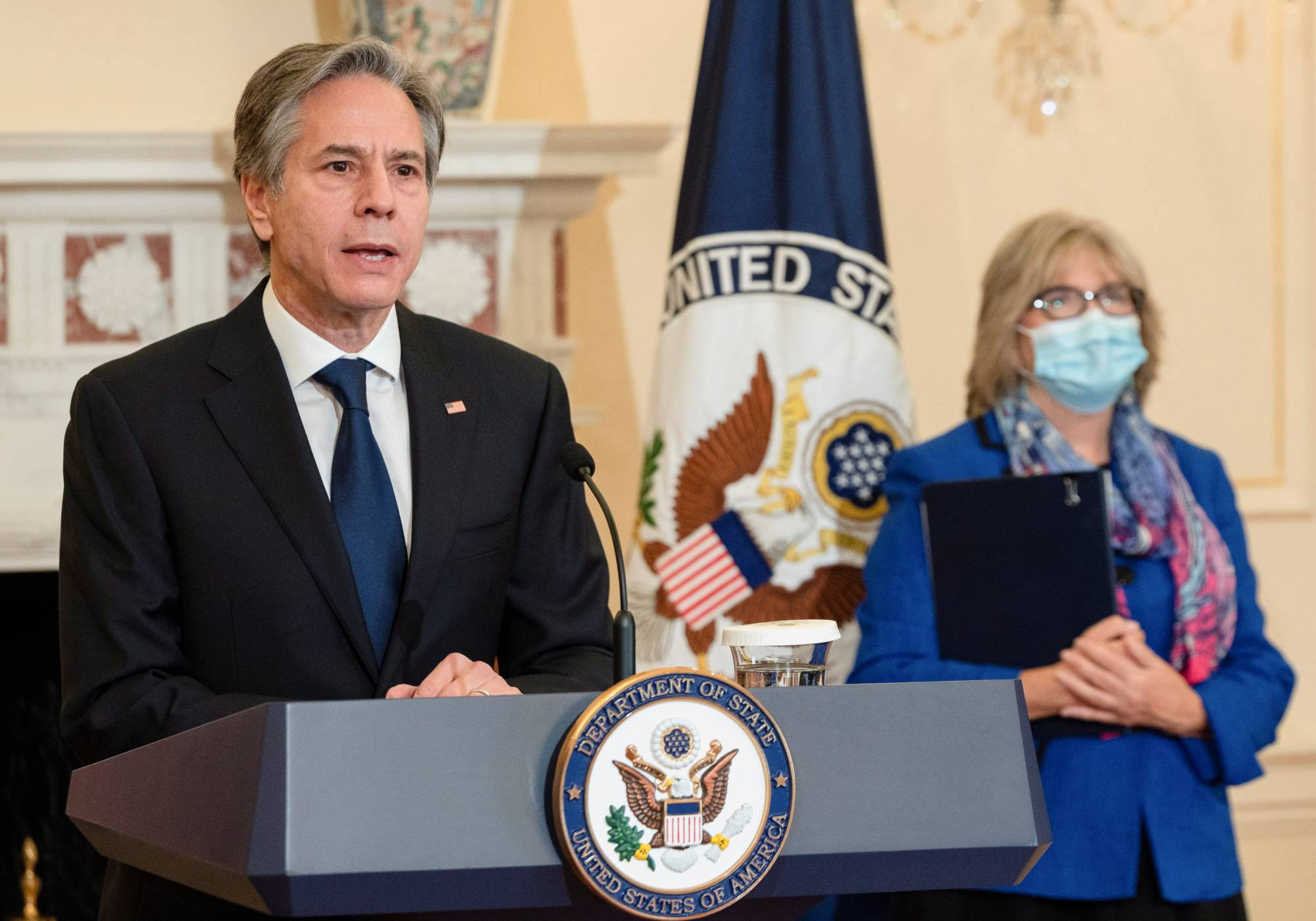 U.S. Secretary of State Antony Blinken delivers remarks on Havana syndrome, cases of which U.S. officials refer to as 