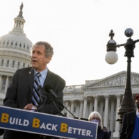 Senate Democrats extol the merits of President Joe Biden\'s Build Back Better plan, which has support among Modern Monetary Theory theorists, at a news conference outside the U.S. Capitol in Washington on Dec. 15.
 | REUTERS 