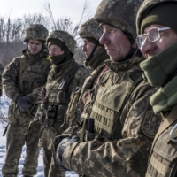 Ukrainian soldiers during small arms training near Volnovakha, Ukraine, Thursday. The Kremlin warned that there was \"not much cause for optimism” that the West would satisfy Russia’s demands in the showdown over Ukraine, but said that President Vladimir Putin would take his time to study the written responses that the United States and NATO submitted a day earlier before deciding how to proceed. | BRENDAN HOFFMAN / THE NEW YORK TIMES