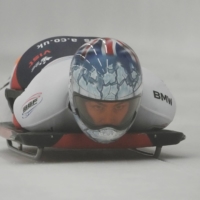 Great Britain\'s Laura Deas competes during the women\'s skeleton at the Bobsleigh & Skeleton World Cup in Sigulda, Latvia, on Dec. 31, 2021.
 | REUTERS