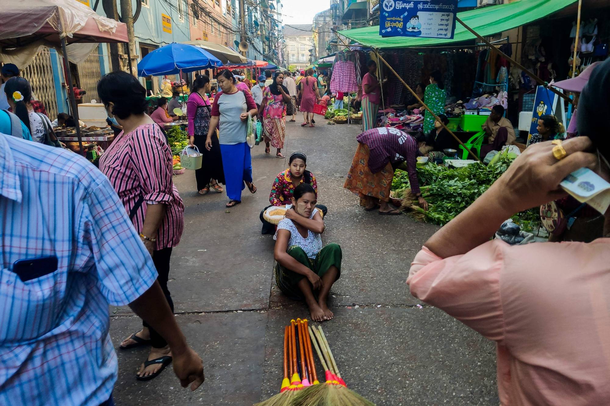 A street market in Yangon, Myanmar, on Thursday  | AFP-JJIJI