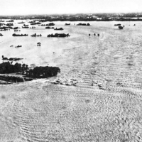 Kurihashi, Saitama Prefecture, in the aftermath of Typhoon Kathleen in 1947 | WIKIMEDIA COMMONS / PUBLIC DOMAIN
