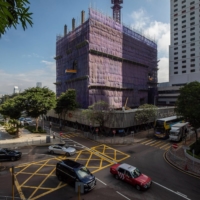 The Cheung Kong Center Two under construction in the Central district of Hong Kong on Jan. 24. | BLOOMBERG