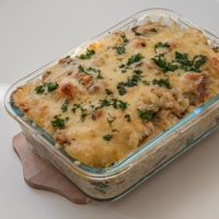 If you have an oven, this recipe for doria is a good way to get your protein and vegetables, and use up any leftover rice. | MAKIKO ITOH