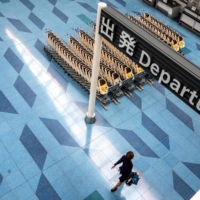 An empty departures hall at Tokyo\'s Haneda Airport on Jan. 25. As many as 147,000 international students are stuck outside the country, according to government data. | AFP-JIJI