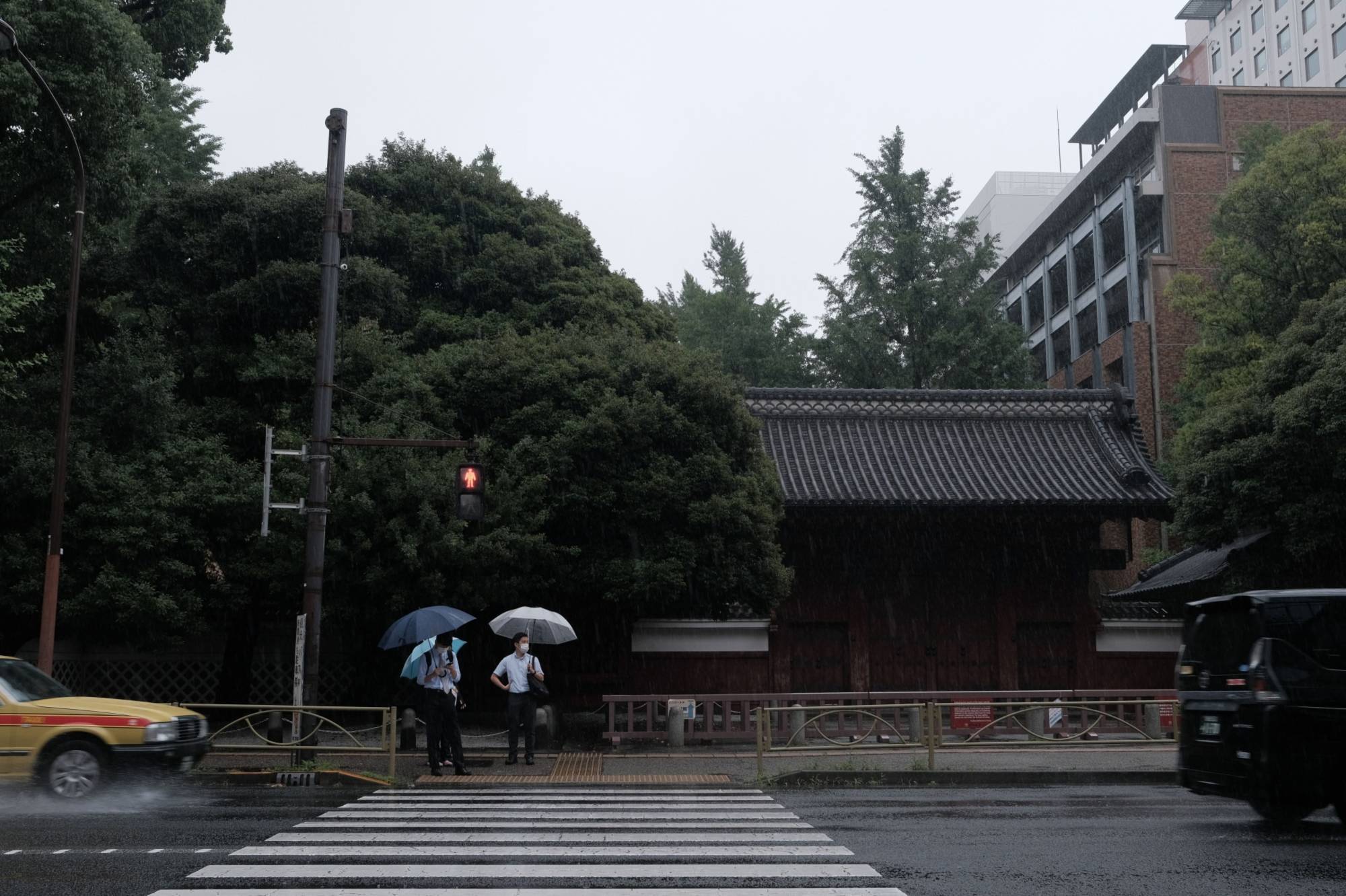 A road in front of the University of Tokyo in the capital's Bunkyo Ward in July 2021. 