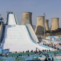 Big Air Shougang, the location of the Olympics\' freestyle skiing and snowboarding events | HIROKO MASUIKE / THE NEW YORK TIMES
