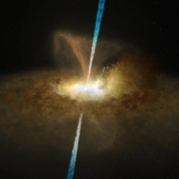 A depiction of what the core of galaxy Messier 77 might look like. | ESO / VIA REUTERS