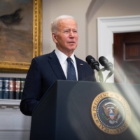 U.S. President Joe Biden discusses Russia’s threats to invade the Ukraine in Washington on Friday. President Biden pushed NATO to issue a summit communiqué last June that laid out the challenges that China poses to the alliance.  | SARAHBETH MANEY / THE NEW YORK TIMES