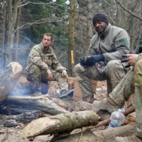 American soldiers in the 82nd Airborne Division, deployed to Poland to reassure NATO allies and deter Russian aggression, encamp at an operating base 6 kilometers from the Ukrainian border, near Przemysl, Poland, on Monday. | REUTERS
