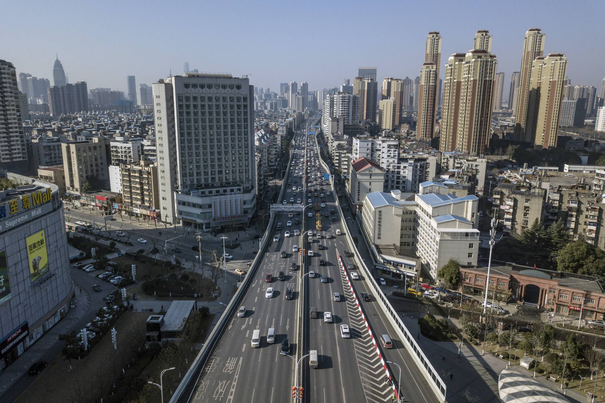 An aerial view of Wuhan, China. | Gilles Sabri / The New York Times