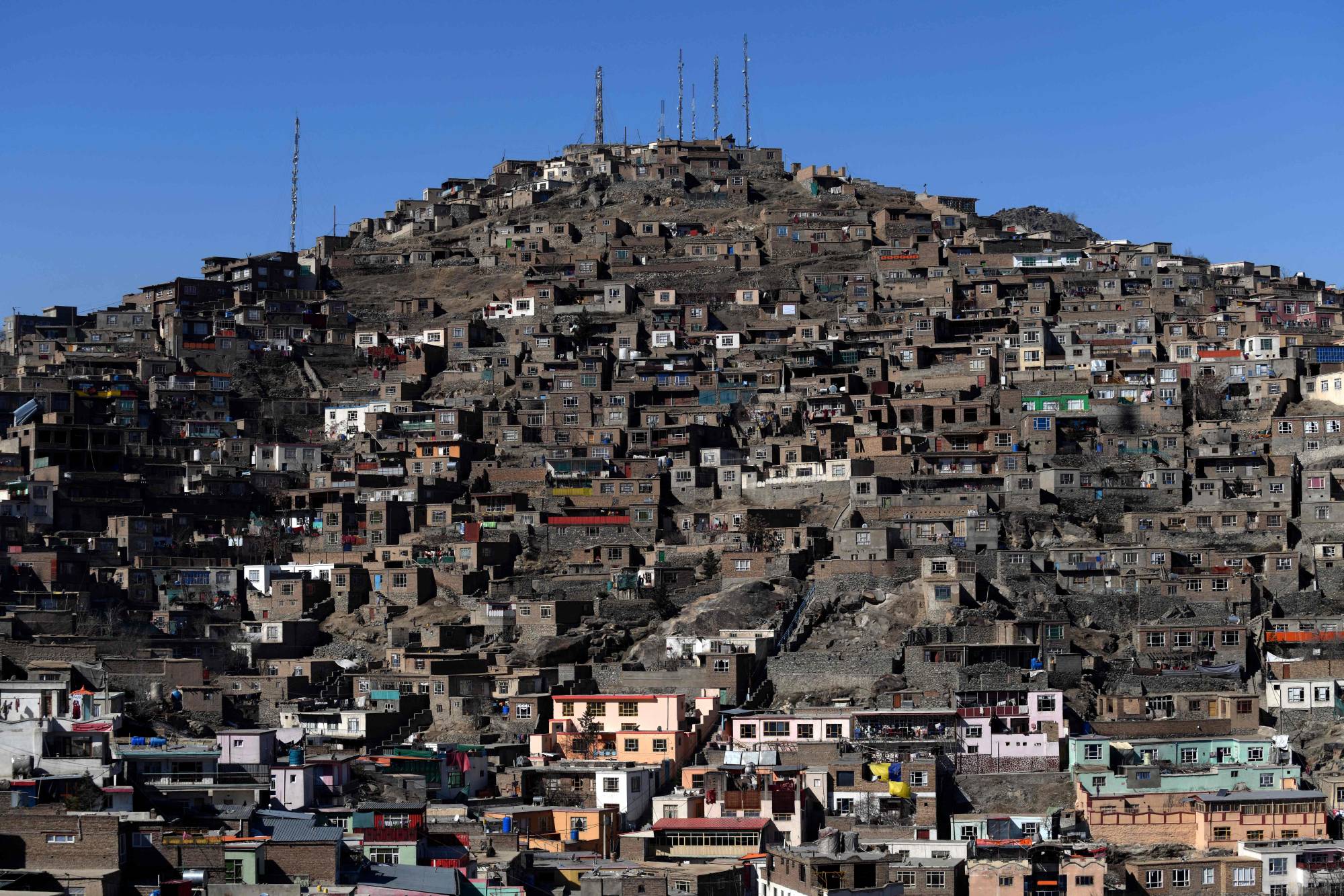 Residential houses in Kabul on Saturday | AFP-JIJI