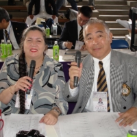 Katrina Watts at the 2005 Sumo World Championships in Osaka | JOHN GUNNING
