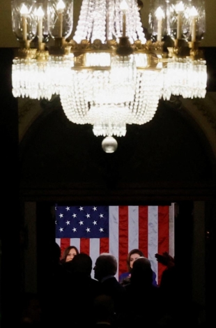 ‪U.S. President Joe Biden arrives to deliver the State of the Union address at the U.S. Capitol in Washington on Tuesday. | REUTERS