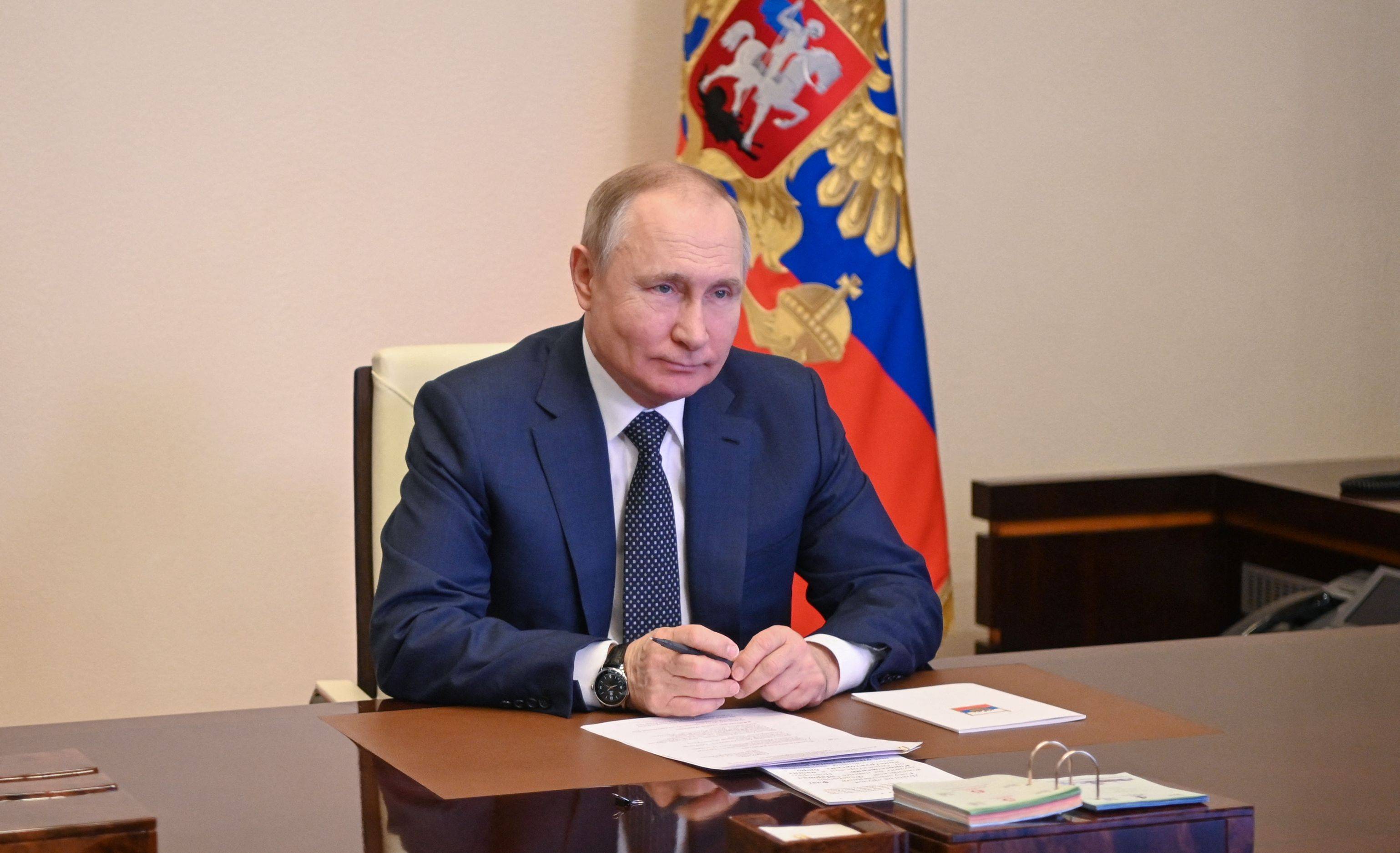 Russian President Vladimir Putin on Friday near Moscow | SPUTNIK / via AFP-Jiji