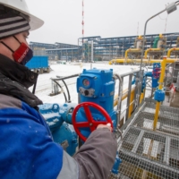 The Gazprom PJSC Slavyanskaya compressor station, the starting point of the Nord Stream 2 gas pipeline, in Ust-Luga, Russia.   | BLOOMBERG
