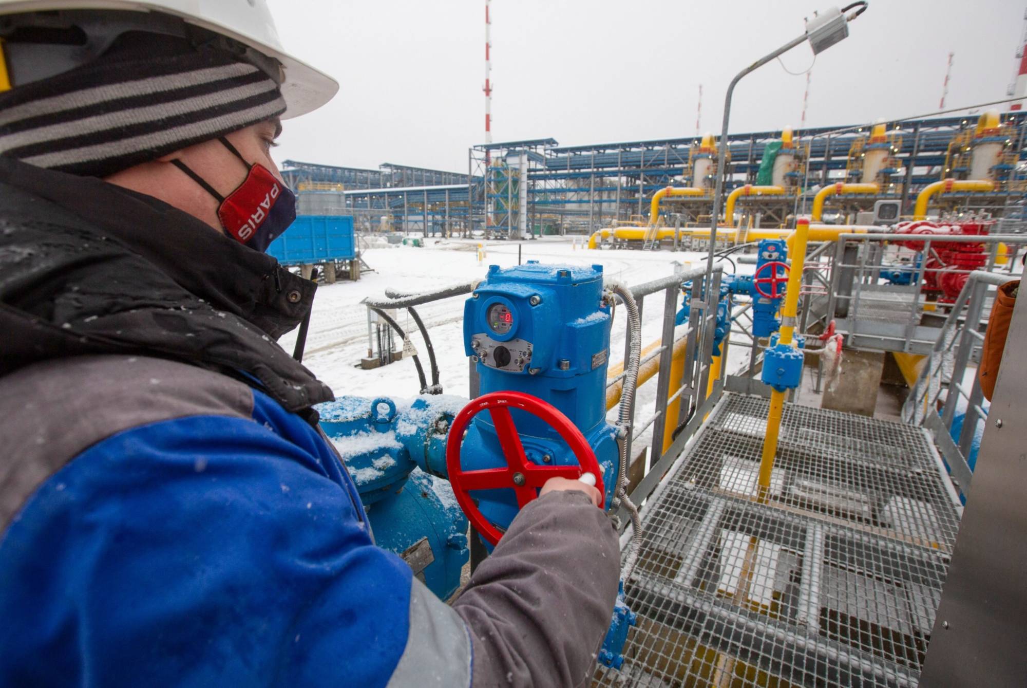 The Gazprom PJSC Slavyanskaya compressor station, the starting point of the Nord Stream 2 gas pipeline, in Ust-Luga, Russia. | Bloomberg 