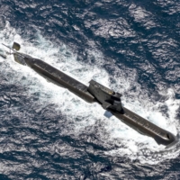 Royal Australian Navy submarine HMAS Rankin is seen during AUSINDEX 21, a biennial maritime exercise between the Royal Australian Navy and the Indian Navy in September in Darwin, Australia. | PHOTO FROM AUSTRALIAN DEFENCE FORCE / VIA GETTY IMAGES
