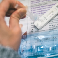 A COVID-19 test kit in Manhattan on Jan. 1.  | JEENAH MOON / THE NEW YORK TIMES