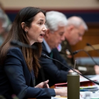 Avril Haines, U.S. director of national intelligence, speaks during a House Intelligence Committee hearing in Washington on Tuesday.  | BLOOMBERG 