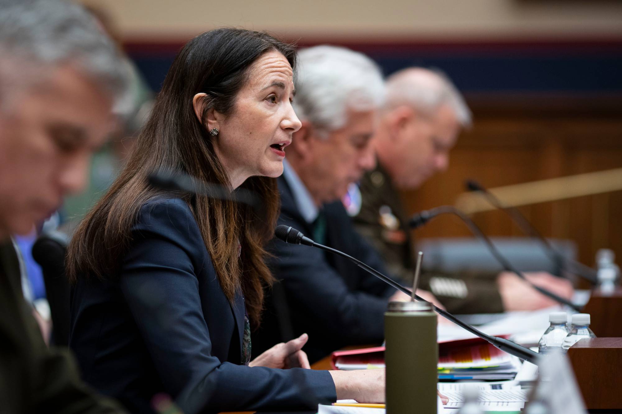 Avril Haines, U.S. director of national intelligence, speaks during a House Intelligence Committee hearing in Washington on Tuesday.  | Bloomberg 