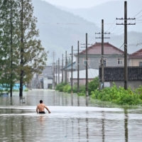 Floodwaters in Yuyao near the city of Ningbo in eastern China\'s Zhejiang province, after heavy rains brought by the passage of Typhoon In-Fa inundated the eastern coast of China. | AFP-JIJI