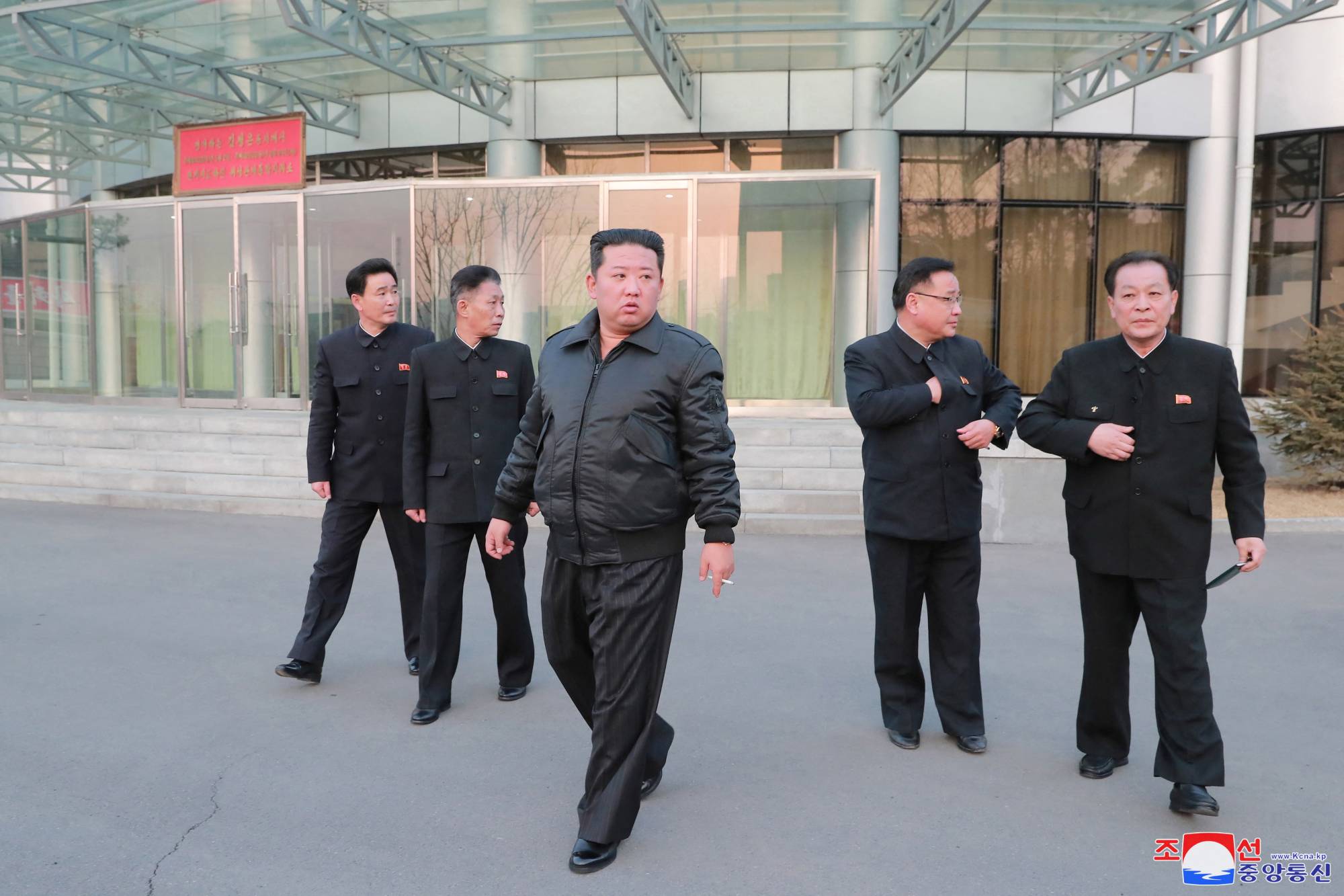 North Korean leader Kim Jong Un inspects North Korea's National Aerospace Development Administration after recent satellite-system tests, in Pyongyang, North Korea, on March 10. | KCNA via REUTERS 