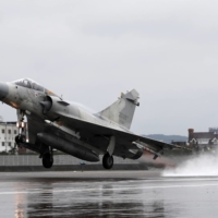 A Taiwan Air Force Mirage 2000 fighter jet during military drills in Hsinchu, Taiwan, in January 2019. A similar aircraft crashed into the sea off the island\'s southeast coast on Monday after mechanical issues. | REUTERS