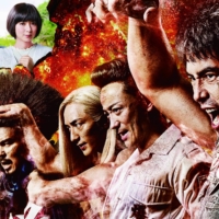 Hideaki Ito (far right) plays a buff warrior who has spent his whole life training for a post-apocalyptic future that never came in “Kappei.” | © 2022 ‘KAPPEI’ FILM PARTNERS / © KIMINORI WAKASUGI / HAKUSENSHA (YOUNG ANIMAL COMICS)
