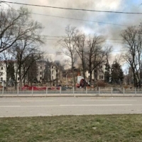 A photo released by regional officials shows the rubble left by a Russian attack on a theater in Mariupol, Ukraine, where hundreds of people had taken shelter, on Wednesday. Rescuers on Thursday began pulling some survivors from the wreckage, according to an adviser to the city’s mayor.  | DONETSK REGIONAL ADMINISTRATION VIA THE NEW YORK TIMES