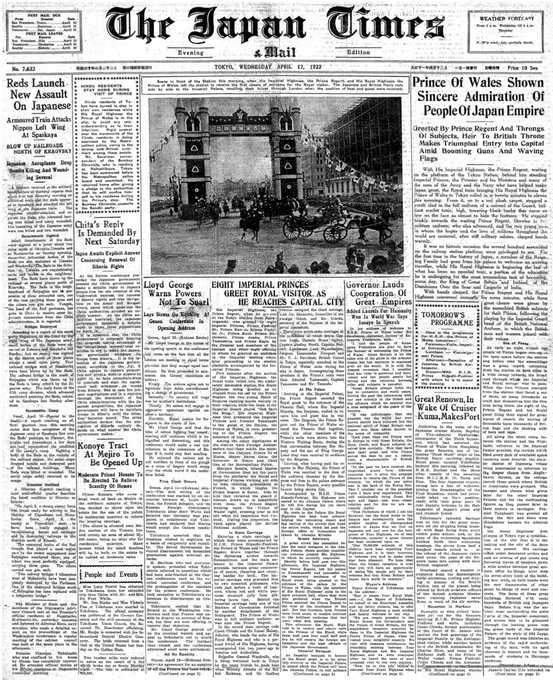 1922 | THE JAPAN TIMES 