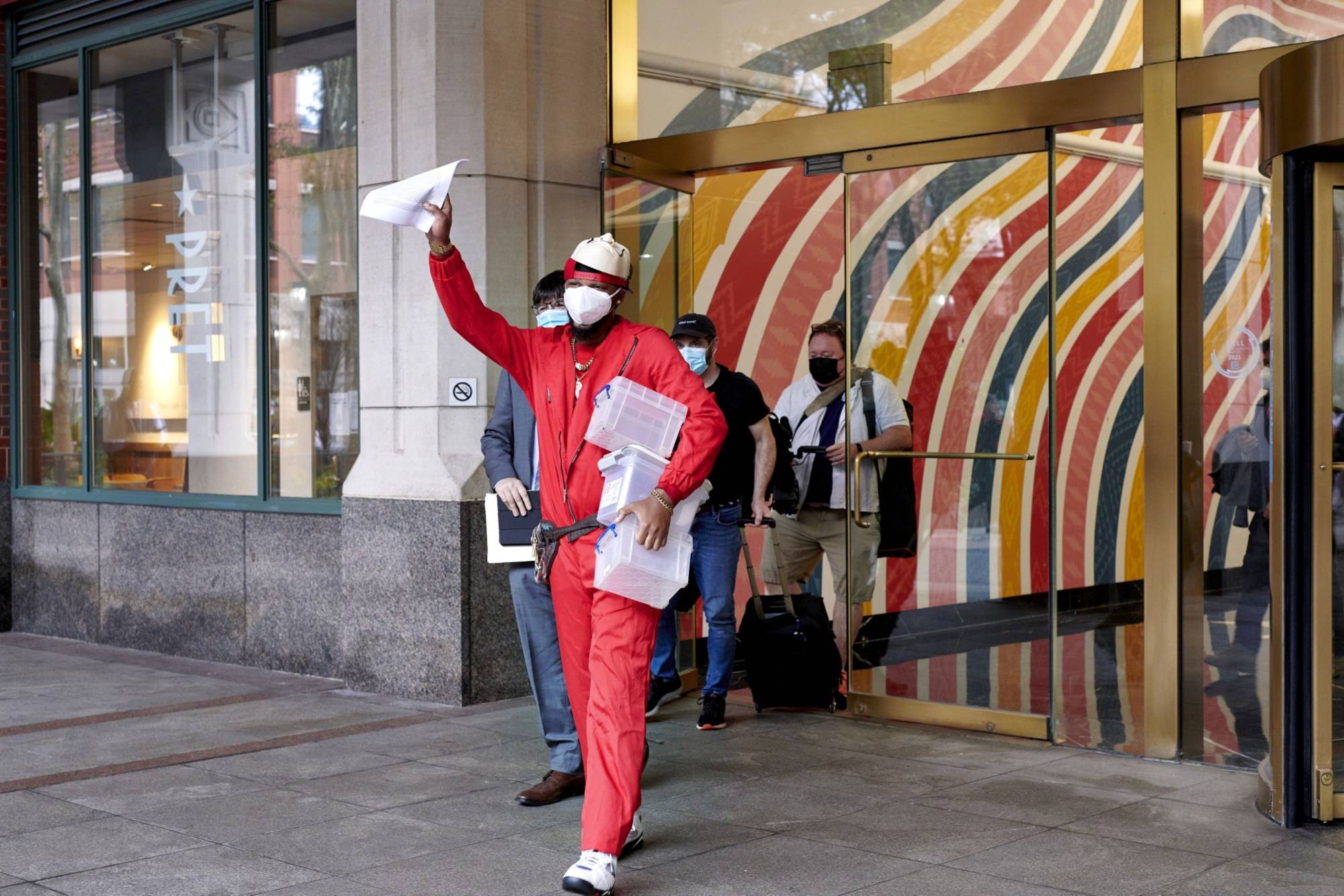 Christian Smalls after filing a petition to hold a union election | Bloomberg 