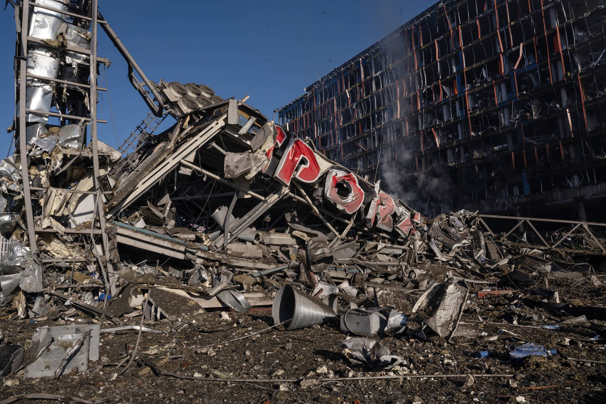 Debris from a Russian strike in Kyiv earlier this month. | Lynsey Addario / The New York Times