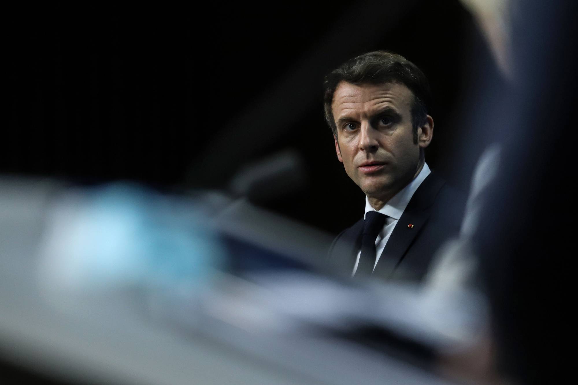 French President Emmanuel Macron has said he is talking to Russian leader Vladimir Putin because Ukrainian President Volodymyr Zelenskyy asked him to. | Bloomberg 