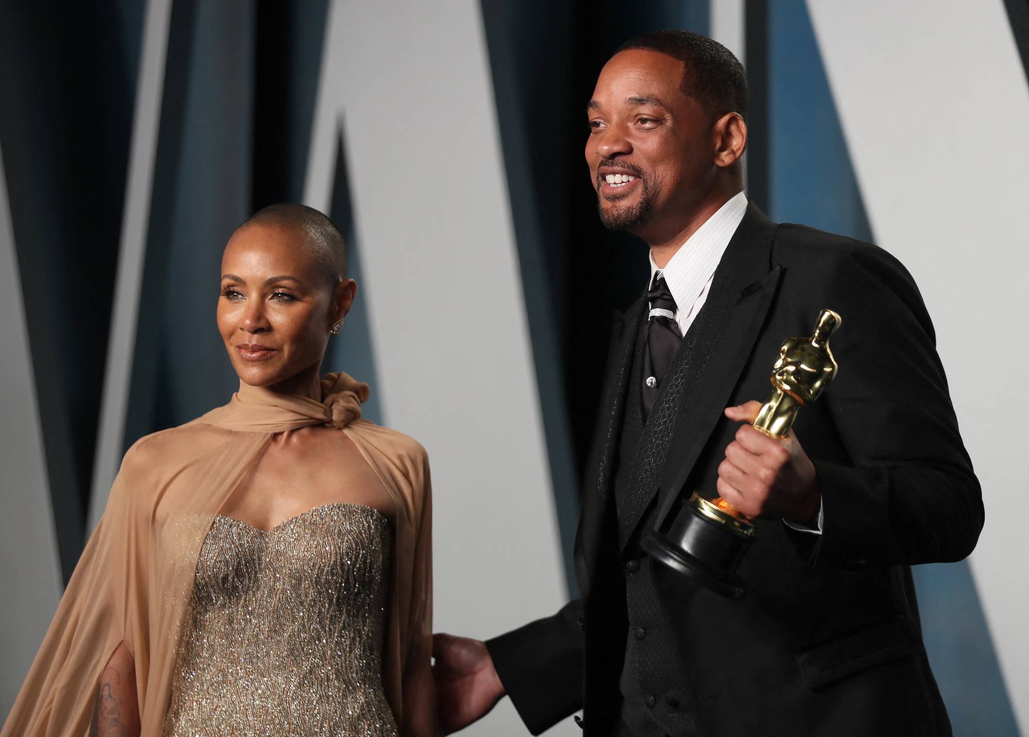 Will Smith and Jada Pinkett Smith arrive at a party in Beverly Hills, California, on Sunday. | Reuters 