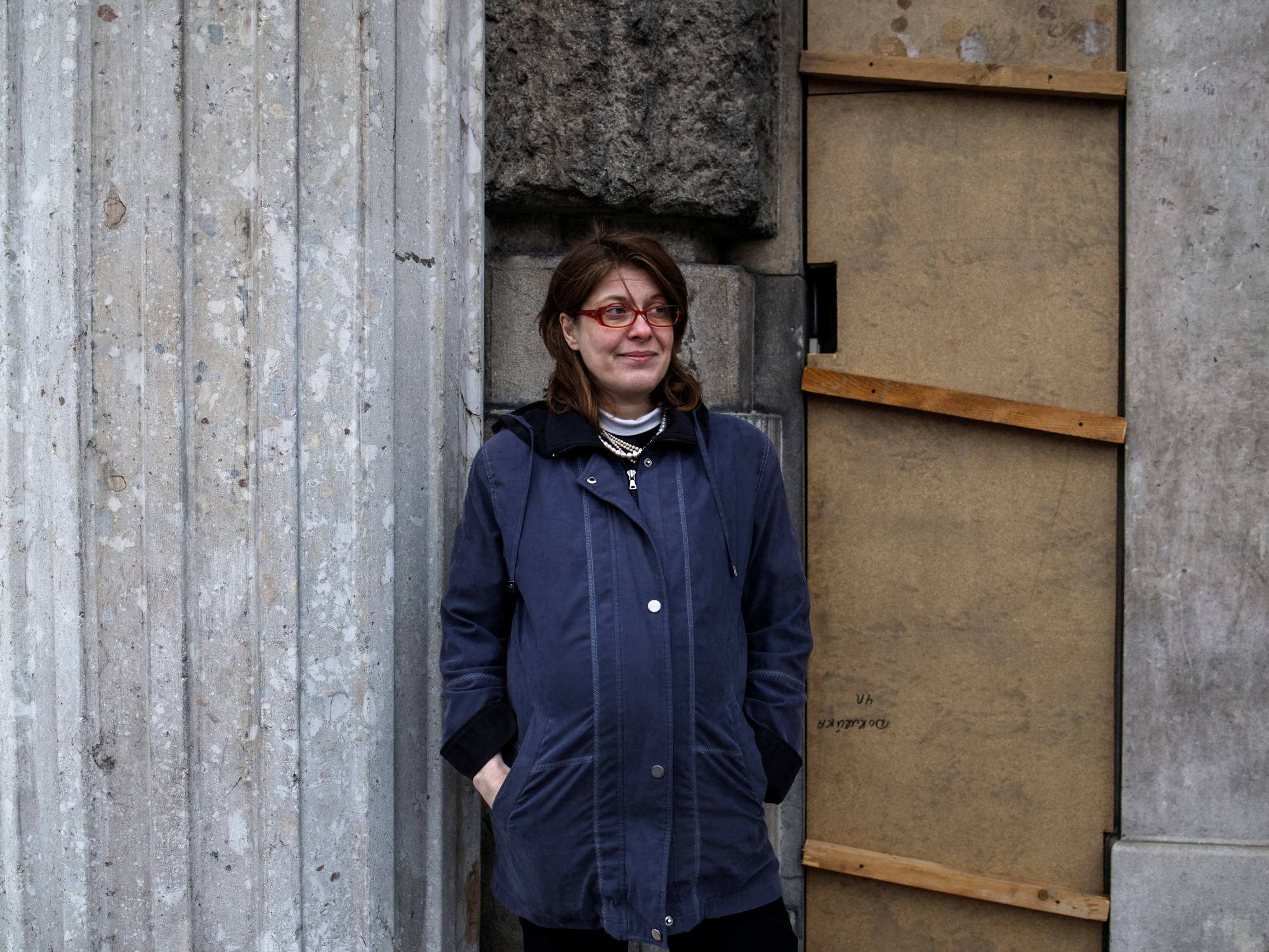 Alya Shandra, editor-in-chief at Ukraine's Euromaidan Press, in Lviv, Ukraine, on Saturday | REUTERS