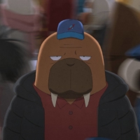 A middle-aged cab driver, who is also a walrus, gets caught up in the disappearance of a young woman in “Odd Taxi: In the Woods.” | © P.I.C.S. / OTOGAWA TRANSPORTATION PARTNERS
