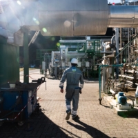 A liquified natural gas (LNG) facility in Porto Venere, Italy, February. European Union countries have agreed to jointly buy and store gas, hydrogen and liquefied natural gas to address the challenge of reducing energy dependence on Russia while protecting Europeans from spiraling energy costs.  | CLARA VANNUCCI / THE NEW YORK TIMES