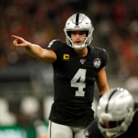 Raiders\' quarterback Derek Carr will be with Las Vegas for another three years after signing a contract extension on Wednesday. | ACTION IMAGES / VIA REUTERS