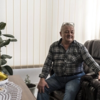 Mikolas Csoma, mayor of the village of Dobra, Slovakia, where a Slovak S-300 antiaircraft system was loaded onto a train to be transferred to Ukraine, on Sunday. | BRENDAN HOFFMAN / THE NEW YORK TIMES