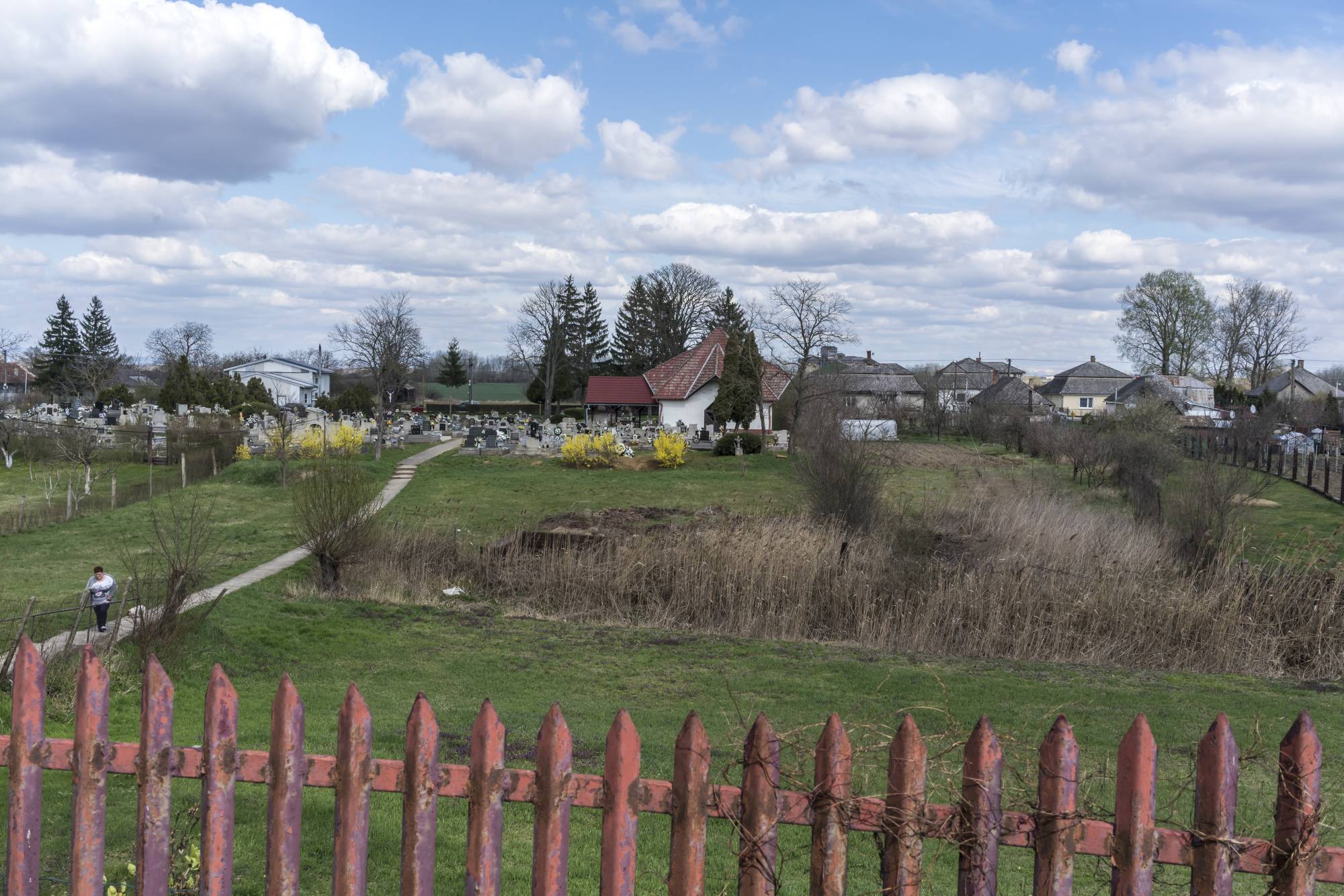 The village of Dobra, Slovakia, where a Slovak S-300 antiaircraft system was loaded onto a train to be transferred to Ukraine, on Sunday.  | BRENDAN HOFFMAN / THE NEW YORK TIMES