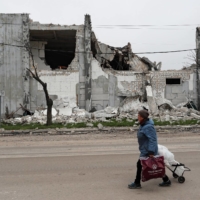 A destroyed building in Mariupol, Ukraine, on Tuesday | REUTERS 