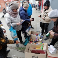 A local market in Mariupol on Tuesday | REUTERS 