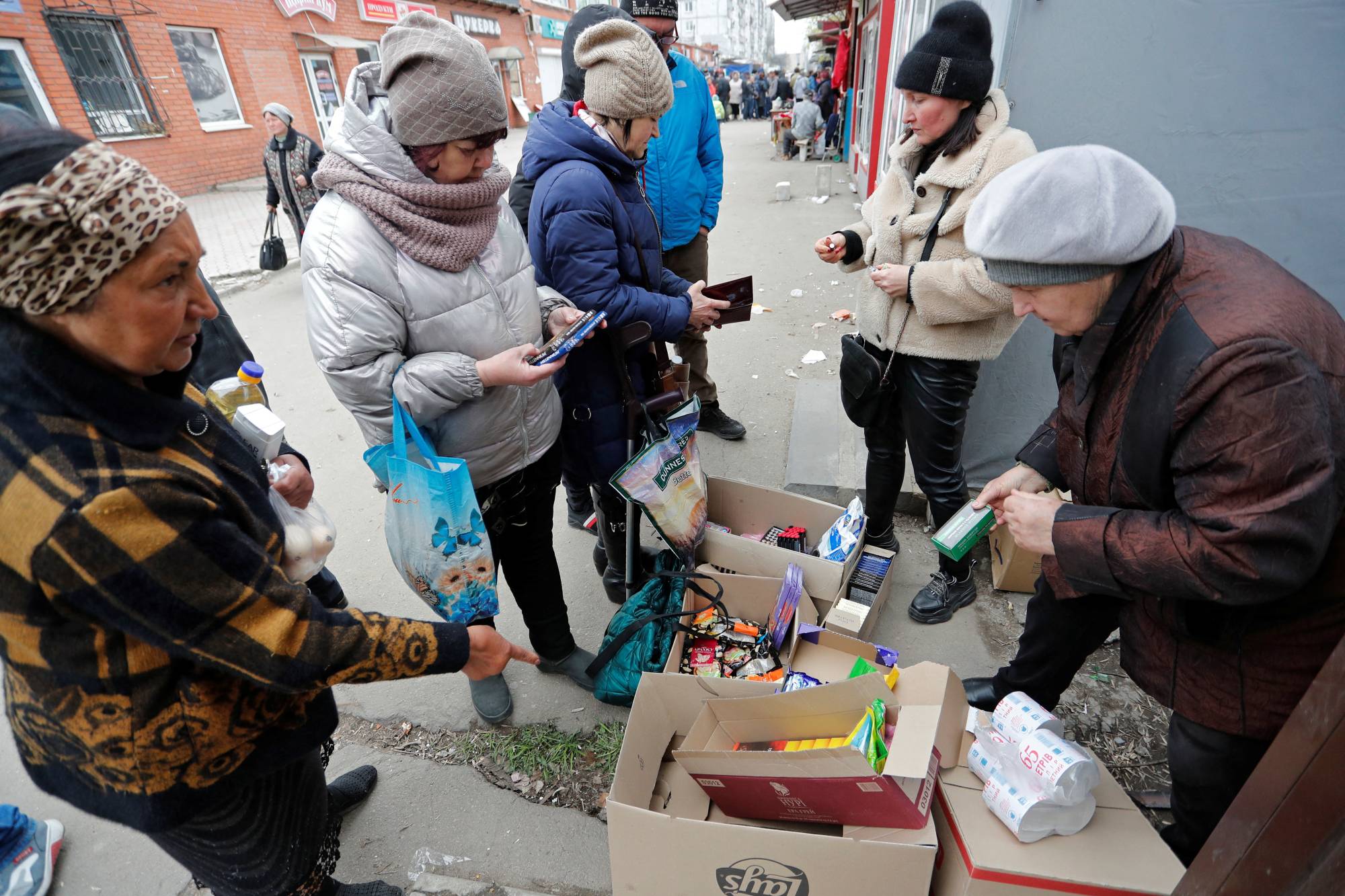 A local market in Mariupol on Tuesday | Reuters 