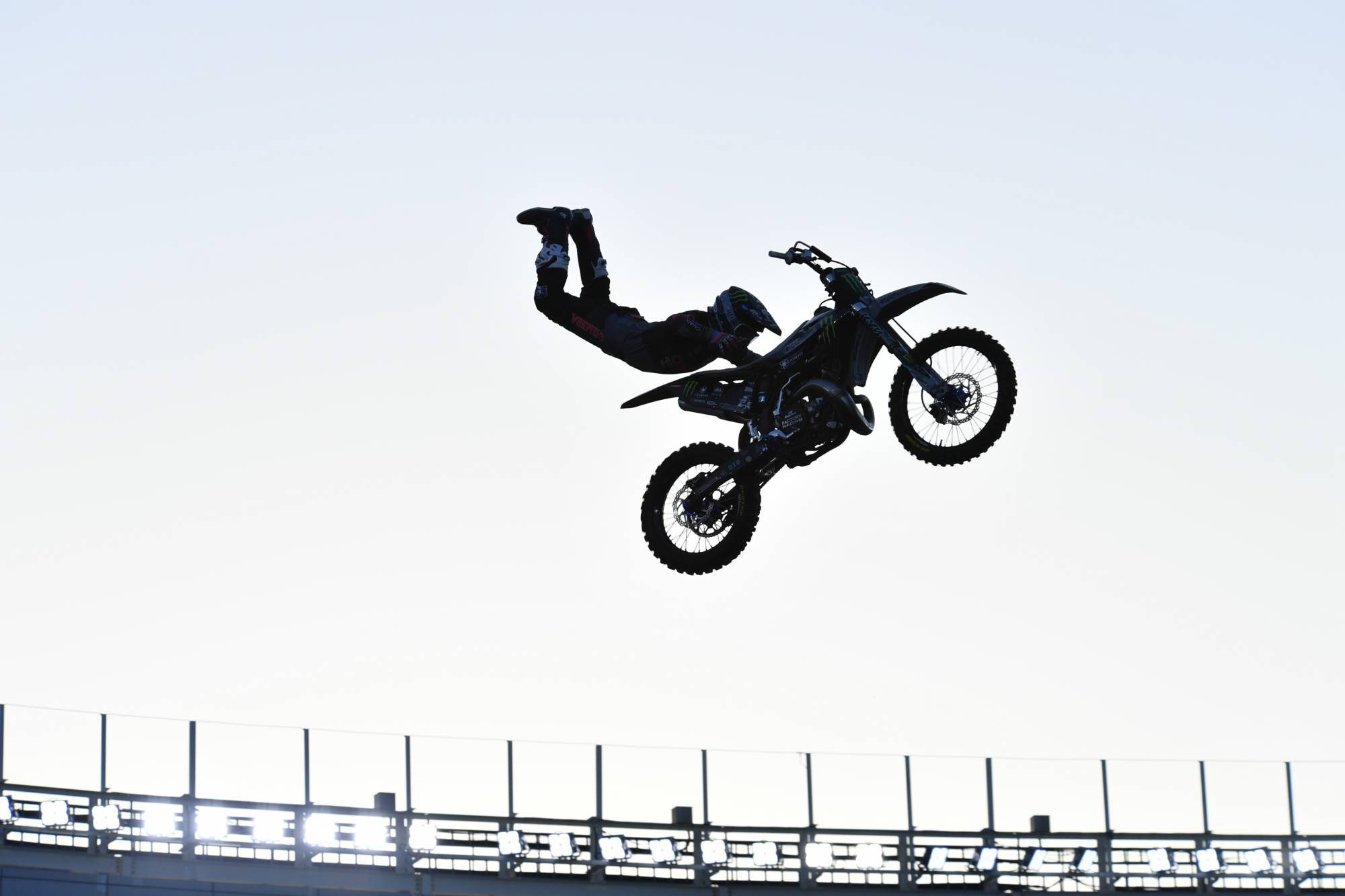 A rider takes flight in a moto X demonstration event on Friday. In welcoming the X Games, Japan became its fifth Asian host — following Thailand, Malaysia, South Korea and China — as well as the 12th overall outside the United States. | Dan Orlowitz 