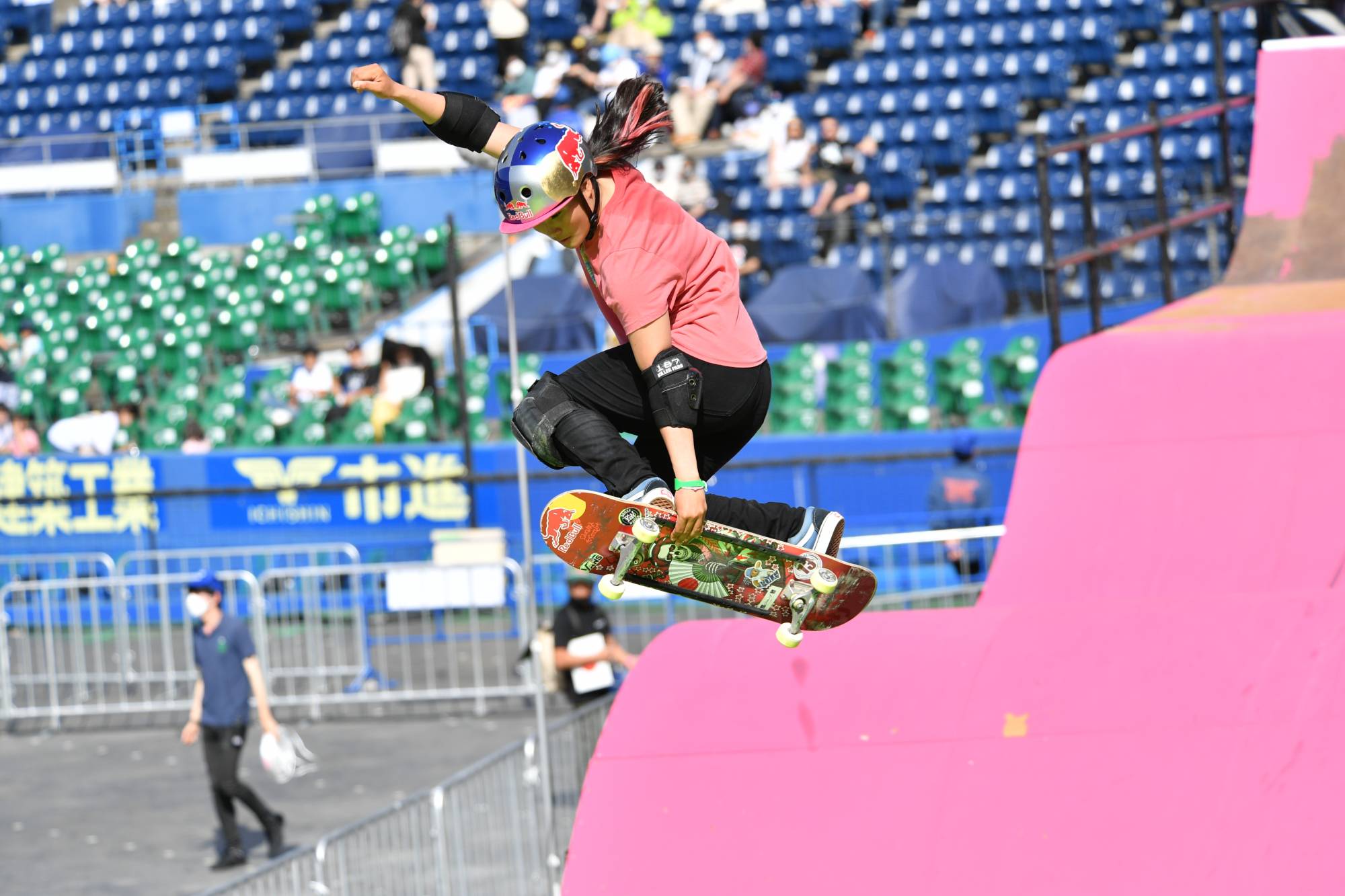 Olympic champion Sakura Yosozumi competes in the women's park preliminaries on Friday. | Dan Orlowitz 