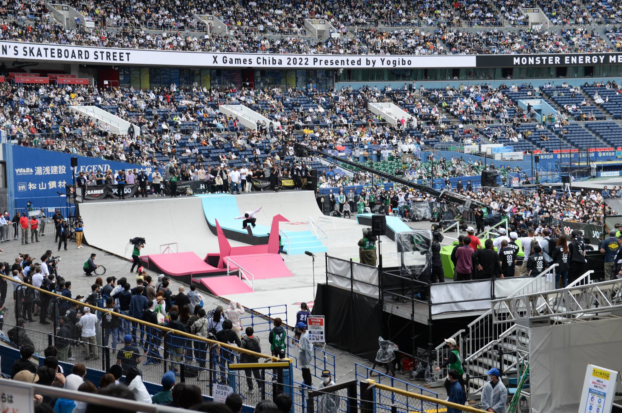 The three-day X Games Chiba event transformed the baseball stadium into an urban athlete’s paradise. | Dan Orlowitz 